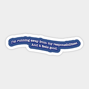 Running Away Sticker